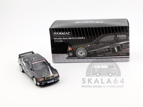 Model samochodu  Mercedes-Benz 190 E 2.5-16 EVO 1 DTM 1989 Klaus Ludwig w skali 1:64 - pudełko