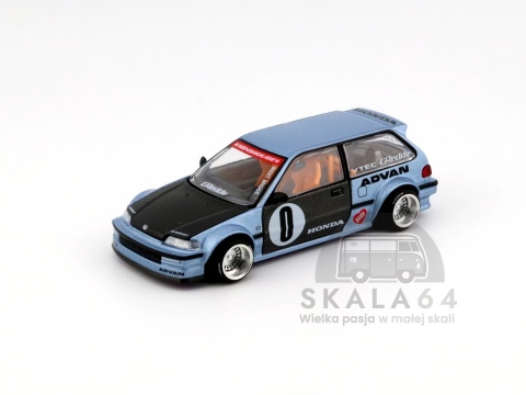 Model samochodu Honda Civic EF Kaido Roulette V1 w skali 1:64 - przód