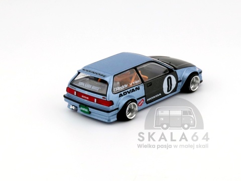 Model samochodu Honda Civic EF Kaido Roulette V1 w skali 1:64 - tył