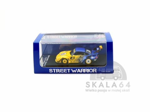Model samochodu Porsche 911 RWB 993 Dragon Ball Z Vegeta Yellow Blue w skali 1:64 - pudełko