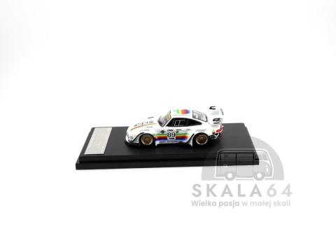 Model samochodu Porsche 911 RWB 993 Macintosh Apple White w skali 1:64 - bok