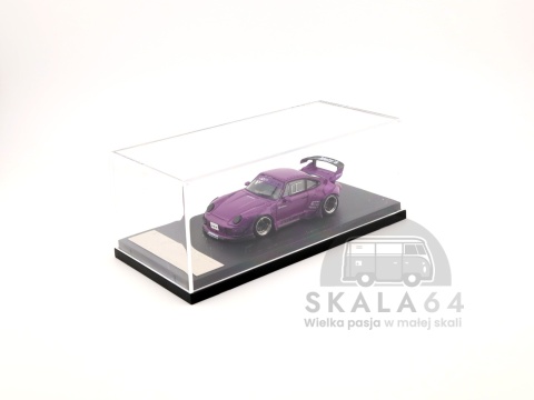 Model samochodu Porsche 911 RWB 993 Matte Purple w skali 1:64 - gablotka