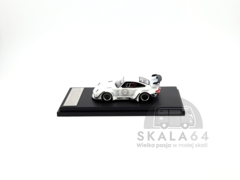 Model samochodu Porsche 911 RWB 993 White w skali 1:64 - bok