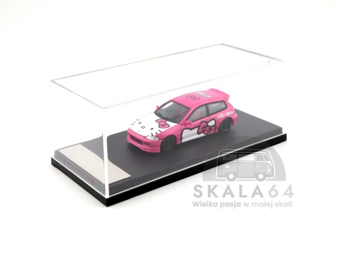 Model samochodu Honda Civic EG6 Hello Kitty w skali 1:64 - gablotka