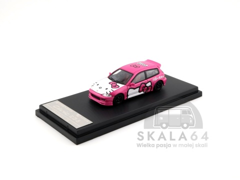 Model samochodu Honda Civic EG6 Hello Kitty w skali 1:64 - przód