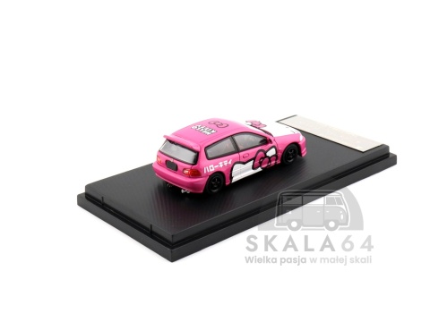 Model samochodu Honda Civic EG6 Hello Kitty w skali 1:64 - tył