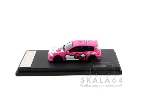 Model samochodu Honda Civic EG6 Hello Kitty w skali 1:64 - bok
