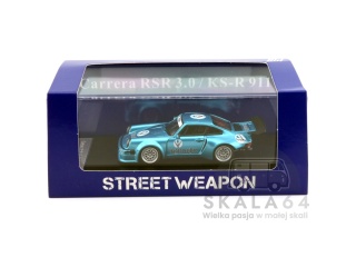 STREET WEAPON Porsche Carrera RSR 3.0 / KS-R 911 Jagermeister Ice Blue Limited Edition 1 of 999 PCS 1:64