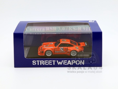 Model samochodu Porsche Carrera RSR 3.0 / KS-R 911 Jagermeister Orange w skali 1:64 - pudełko