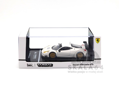 Model samochodu Ferrari 458 Italia GT3 White w skali 1:64 - pudełko