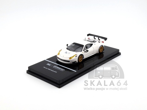 Model samochodu Ferrari 458 Italia GT3 White w skali 1:64 - przód