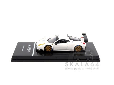 Model samochodu Ferrari 458 Italia GT3 White w skali 1:64 - bok