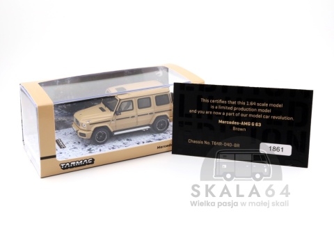 Model samochodu Mercedes-AMG G 63 Brown w skali 1:64 - numer