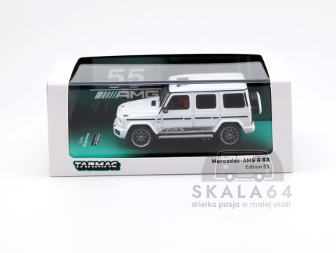 Model samochodu Mercedes-AMG G 63 White w skali 1:64 - pudełko