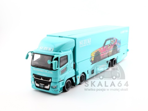 Model samochodu Mitsubishi Fuso Super Great LB-Trucks Blue Liberty Walk w skali 1:64 - model