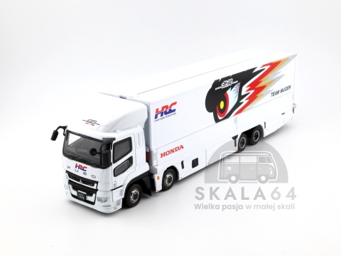 Model samochodu Mitsubishi Fuso Super Great Team Mugen Honda Racing w skali 1:64 - przód