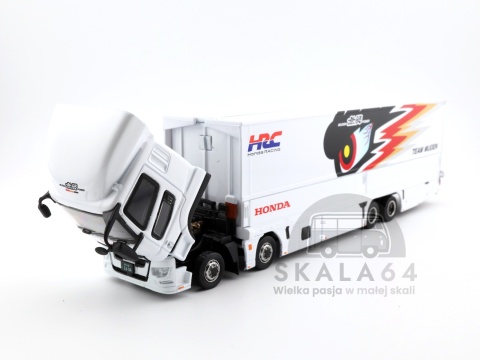 Model samochodu Mitsubishi Fuso Super Great Team Mugen Honda Racing w skali 1:64 - kabina