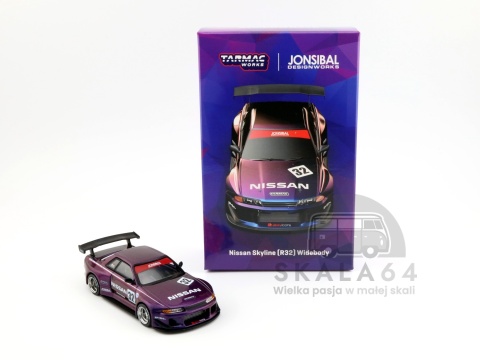 Model samochodu Nissan Skyline R32 Widebody Midnight Purple w skali 1:64 - pudełko