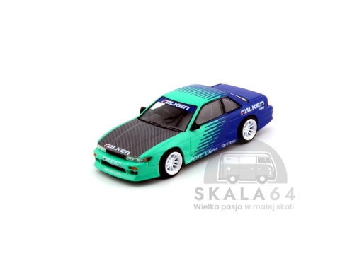 Model samochodu Vertex Nissan Silvia S13 Falken w skali 1:64 - przód