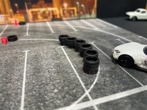 Akcesoria - pachołki i opony - skala 1:64