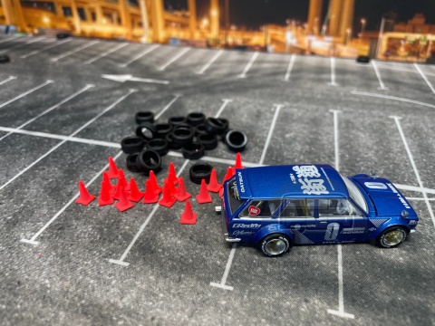 Akcesoria - pachołki i opony - skala 1:64