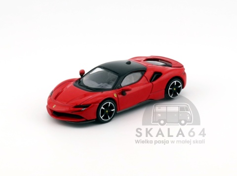 Model samochodu Ferrari SF90 Rosso Corsa w skali 1:64 - przód