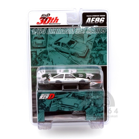 Model samochodu Toyota Sprinter Trueno AE86 Initial D Diorama Set #2 w skali 1:64