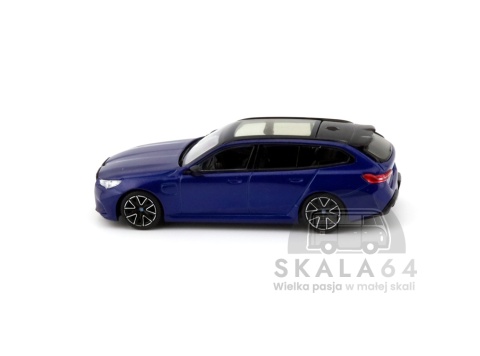 Model samochodu BMW M5 Touring Marina Bay Blue Metallic w skali 1:64 - bok