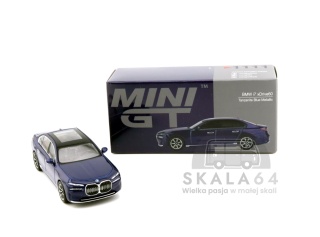 MINI GT BMW i7 xDrive60 Tanzanite Blue Metallic LHD MGT01111-BL MiniGT