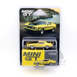 MINI GT Ford Mustang Mach 1 Race Grabber Yellow LHD MGT01139-BL MiniGT