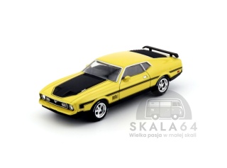 MINI GT Ford Mustang Mach 1 Race Grabber Yellow LHD MGT01139-L MiniGT