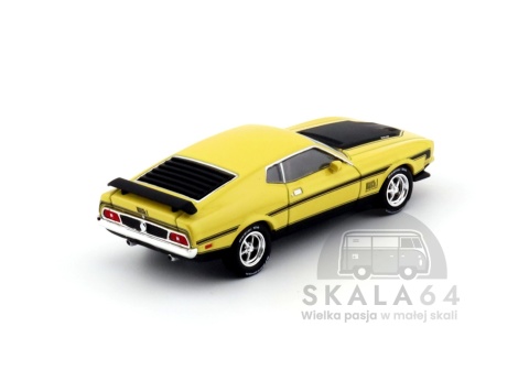 MINI GT Ford Mustang Mach 1 Race Grabber Yellow LHD MGT01139-L MiniGT