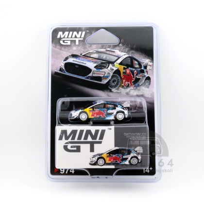 MINI GT Ford Puma Rally1 #13 2024 Rally Monte Carlo M-Sport Ford WRT LHD MGT00974-BL MiniGT