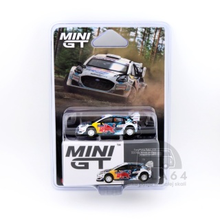 MINI GT Ford Puma Rally1 #16 2024 Rally Finland 3rd Place M-Sport Ford WRT LHD MGT01074-BL MiniGT
