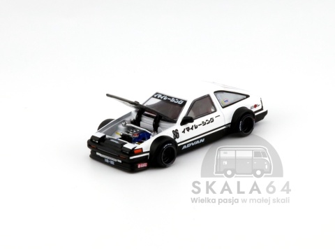 Model samochodu Toyota AE86 Sprinter Trueno Kaido Street V1 w skali 1:64 - maska