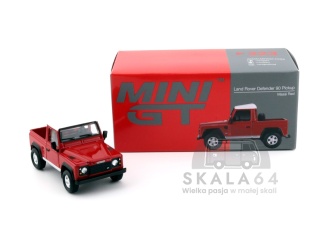 MINI GT Land Rover Defender 90 Pickup Masai Red LHD MGT00323-L