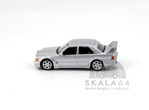Model samochodu Mercedes-Benz 190 E 2.5-16 Evolution II Astral Silver w skali 1:64 - bok