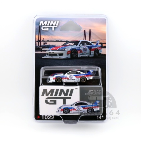 Model samochodu Nissan LB-Super Silhouette S15 Silvia Garasdrift x LBWK 2025 w skali 1:64 - blister