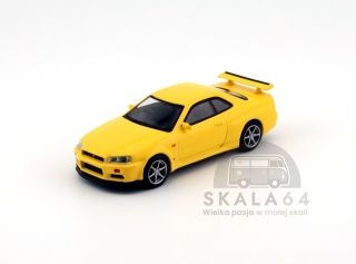 MINI GT Nissan Skyline GT-R R34 V-Spec Lightning Yellow RHD MGT00762-R MiniGT