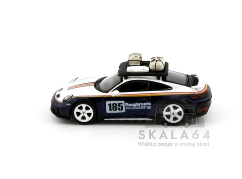MINI GT Porsche 911 Dakar Rallye Design Package White / Gentian Blue Metallic LHD MGT00805-L MiniGT