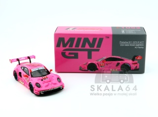 MINI GT Porsche 911 GT3 R #77 2024 IMSA Road America AO Racing Roxy LHD MGT01052-BL MiniGT