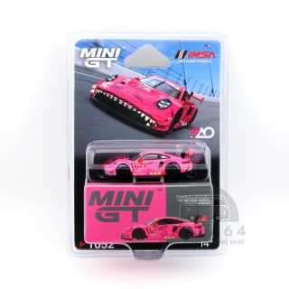 MINI GT Porsche 911 GT3 R #77 2024 IMSA Road America AO Racing Roxy LHD MGT01052-BL MiniGT
