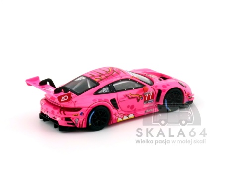Model samochodu Porsche 911 GT3 R #77 2024 IMSA Road America AO Racing Roxy w skali 1:64 - tył