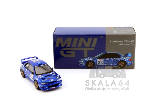 Model samochodu Subaru Impreza WRC99 #23 2000 Acropolis Rally w skali 1:64 - pudełko