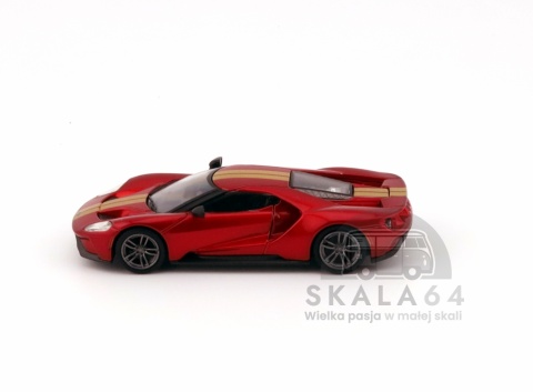 Model samochodu Ford GT Liquid Red SHMEE150 w skali 1:64 - bok