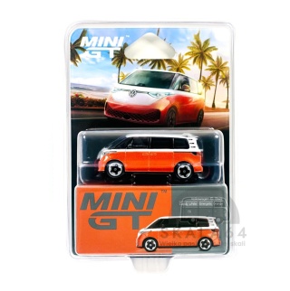 MINI GT Volkswagen VW ID. Buzz Candy White / Energetic Orange LHD MGT01061-BL MiniGT