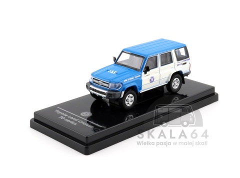 Model samochodu Toyota Land Cruiser 76 JAF w skali 1:64 - przód