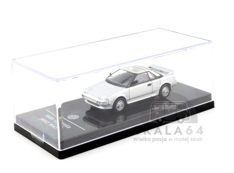 Model samochodu Toyota MR2 MK1 Super Silver Metallic w skali 1:64 - gablotka