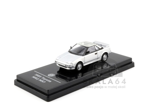 Model samochodu Toyota MR2 MK1 Super Silver Metallic w skali 1:64 - przód