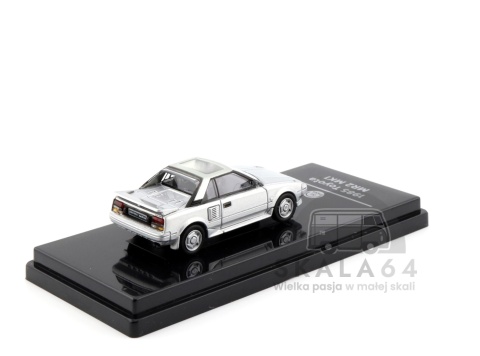 Model samochodu Toyota MR2 MK1 Super Silver Metallic w skali 1:64 - tył